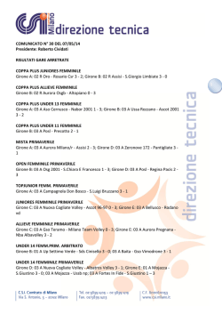Comunicato n. 30 commissione pallavolo