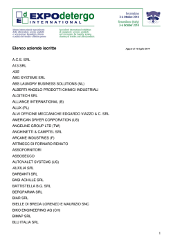 Elenco aziende iscritte - EXPOdetergo International
