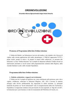 Programma Lista Ordinevoluzione