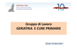 Geriatria territoriale e cure primarie