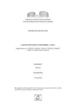 CASE OF STEFANETTI AND OTHERS v.
