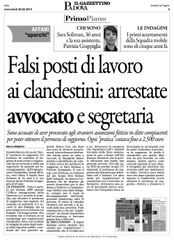 Falsi posti di lavoro ai clandestini &ndash; arrestate avvocato e segretaria