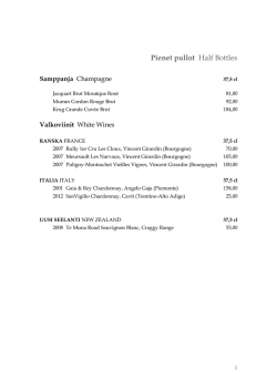 Pienet pullot Half Bottles