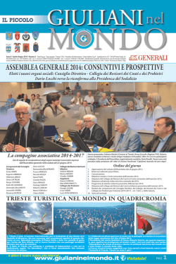 assemblea generale 2014 - Associazione Giuliani nel Mondo