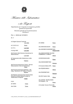 Prot. n&deg; 22334 del 13 ottobre 2014