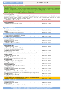 Manifestazioni attuali