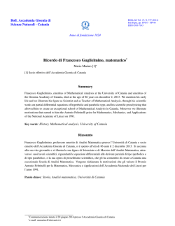 Ricordo di Francesco Guglielmino, matematico&dagger;