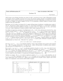 Note della lezione 16