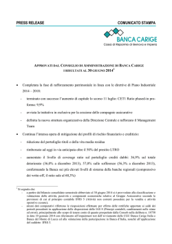 01/08/2014 - Gruppo Banca Carige