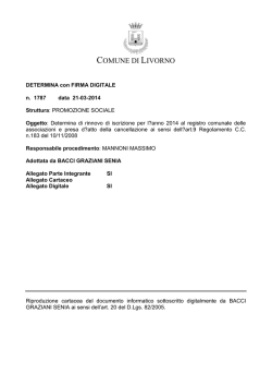 Associazioni che hanno effettuato il rinnovo di iscrizione al registro