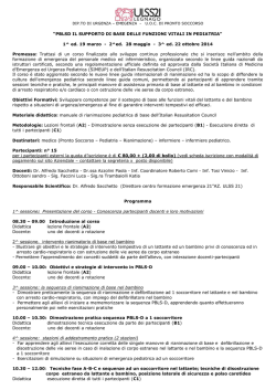 &ldquo;PBLSD IL SUPPORTO DI BASE DELLE