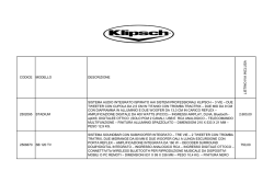 CODICE MODELLO DESCRIZIONE LIS T INO IV A