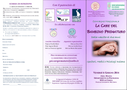 Brochure Convegno Care Bambino Prematuro