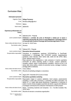 Europass CV - CampusNet - Universit&agrave; degli Studi di Torino
