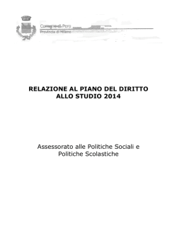Piano Diritto allo Studio
