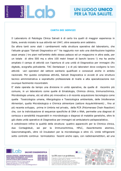 Carta dei servizi ed elenco esami