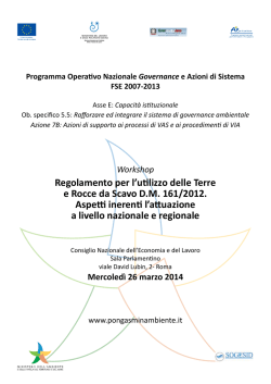 Programma - PON GAS Ambiente