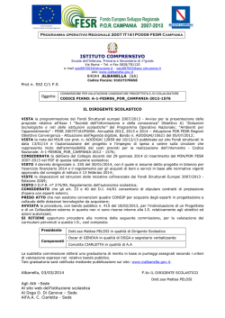 Nomina commissione per valutazione candidature esperti PON
