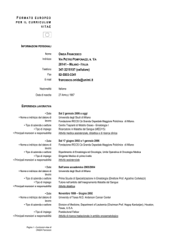 formato europeo per il curriculum vitae