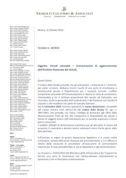 Circolare 14-2014 Aggiornamento carta di circolazione