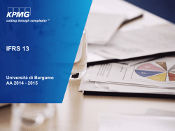 Fair value measurement - Universit&agrave; degli studi di Bergamo