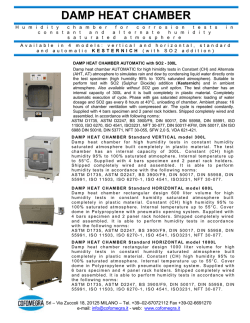 DAMP HEAT CHAMBER