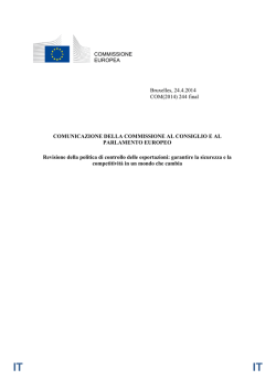 COMMISSIONE EUROPEA Bruxelles, 24.4.2014 COM(2014) 244