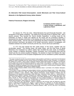 Francesconi - INTERNATIONAL INSTITUTE for JEWISH