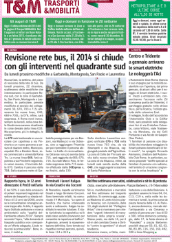 Revisione rete bus, il 2014 si chiude con gli