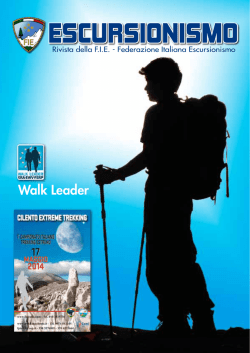 Rivista escursionismo aprile 2014