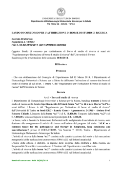Bando - unito . it - Università degli Studi di Torino