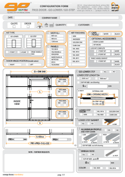 PASS DOOR - GO-LOWER / GO-STEP