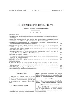 IX Trasporti, poste e telecomunicazioni
