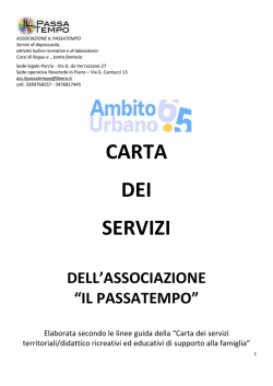 Associazione &ldquo;Il Passatempo&rdquo; - Ambito Territoriale 6.5 di Pordenone