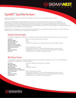 SigmaNEST&reg; Specifiche Hardware