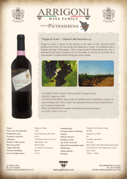"Poggio al Vento" - Chianti Colli Senesi D.o.c.g
