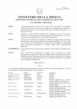 Decreto Commissione AARAS