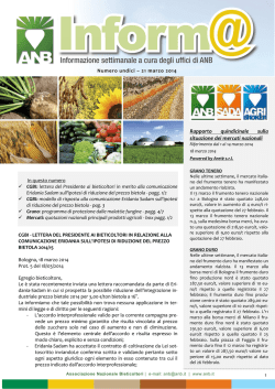 Anb Informa 11 - Associazione Nazionale Bieticoltori