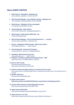 About ALBERT EINSTEIN