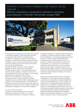 Cemento: un innovativo infilasacchi per impianti ad alta