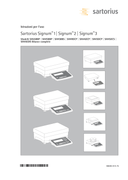 Sartorius Signum&reg;1| Signum&reg;2 | Signum&reg;3