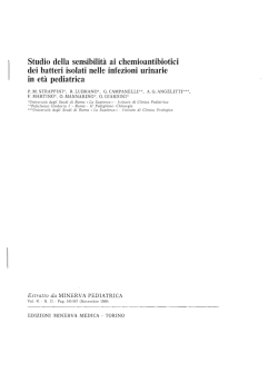 Studio della sensibilit&agrave; ai chemioantibiotici dei