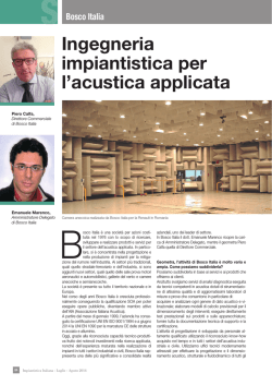 Redazionale "Impiantistica Italiana - Luglio 2014"