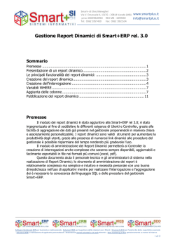 Smart+Dynamics per la gestione della reportistica