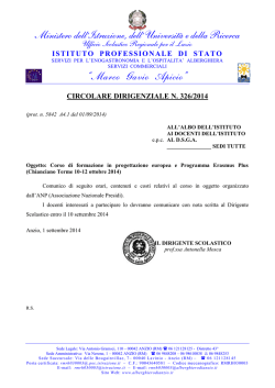 CircDirig 326 Corso ANP Progettazione Europea