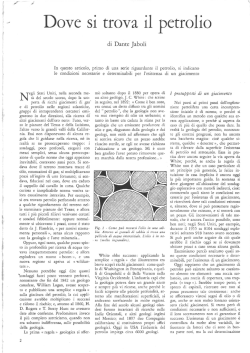 EXPLO 1685 Il petrolio, dalla naftogenesi al giacimento. D. Iaboli 1957
