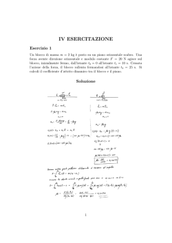 soluzione ESERCIZI - Giovanni Bachelet