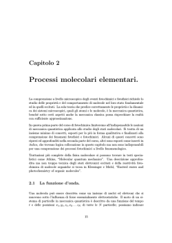 Capitolo 2, "Processi molecolari elementari"