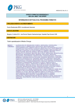 evento formativo residenziale - Pkg