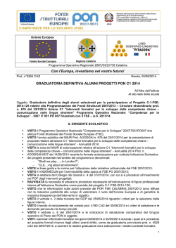 Graduatoria definitiva 05.09.2014 alunni C1 2014